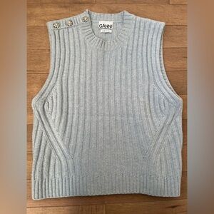 Ganni sweater vest size XL - wool